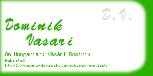 dominik vasari business card